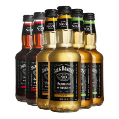 杰克丹尼（Jack Daniel's） 威士忌预调酒 可乐+柠檬+苹果味 5度 330ml*6瓶 礼盒装 
