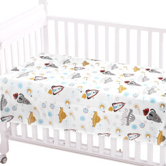 象宝宝（elepbaby）婴儿床单幼儿园新生儿宝宝床单儿童婴儿床褥子四季通用床单床褥140*90cm（太空飞船）