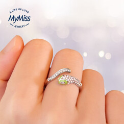MyMiss银戒指女食指开口指环十二生肖戒子银饰品生日新年礼物送女友老婆 蛇
