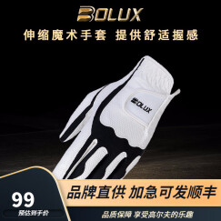 博勒克斯（BOLUX）高尔夫球手套 夏季防滑耐磨伸缩魔术手套礼品级用品 正手 戴在左手上 L码（25码-26码）