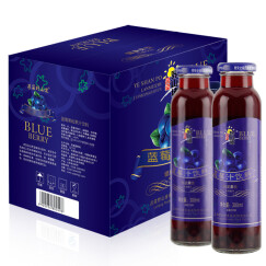 吕梁野山坡 蓝莓汁 果汁饮料 300ml*12瓶 整箱 中秋礼盒