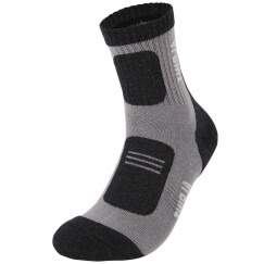 埃尔蒙特 ALPINT MOUNTAIN 户外男女袜子跑步徒步骑行袜登山袜coolmax中长款 640-925 灰色