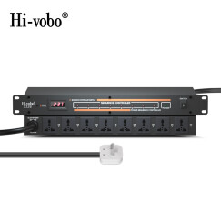 Hi-vobo 嗨威宝S328专业8路电源时序器带显示多功能时序器舞台会议控制器工程电源控制器管理器 S328专业八路时序器