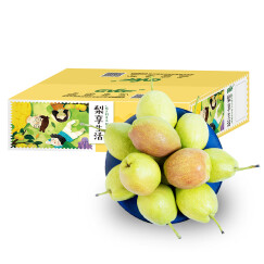 京鲜生 新疆库尔勒香梨4斤 单果120g起 水果礼盒 包装随机