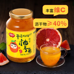 福事多 蜂蜜柚子茶1kg大瓶装 韩国风味冲饮果汁维c茶饮品搭配早餐送礼礼品
