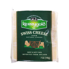 金凯利（KERRYGOLD）爱尔兰进口瑞士大孔奶酪 198g一包（干酪） 烘焙原料 早餐 面包