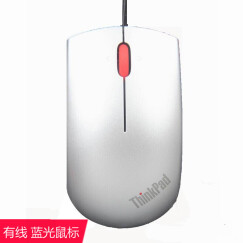 联想（Lenovo）有线 无线 蓝牙鼠标可选 台机笔记本电脑商务办公家用原装鼠标 【有线】蓝光鼠标 陨石银0B47154
