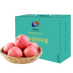 洛川苹果陕西水果红富士苹果24个80mm果径约7kg新鲜苹果水果礼盒新鲜 24枚80