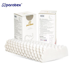 paratex颗粒偏低按摩波浪枕泰国原装进口天然乳胶枕头94%乳胶含量 女士枕