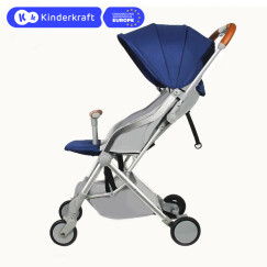 KinderKraft德国kk婴儿推车可坐可躺儿童车轻便折叠可上飞机宝宝童车0-3岁 铝合金蓝色