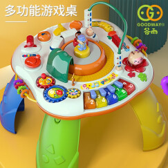 谷雨游戏桌婴儿玩具0-1岁宝宝多功能早教学习桌玩具1-3岁2周幼儿礼物 谷雨和谐号动车游戏桌8866