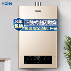 海尔（Haier）10升燃气热水器变频恒温节能省气低水压启动强排式燃热JSQ20-UT(12T) 天然气