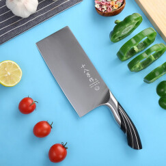 十八子作刀具 不锈钢厨房家用切肉切菜刀雀开屏切片刀S1210-B