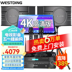 威斯汀（WESTDING）【已售6.2万单】家庭ktv音响套装唱歌全套设备家庭影院专业卡拉ok家用客厅音箱 【配置三】108升级版+393+K82+T8-2T