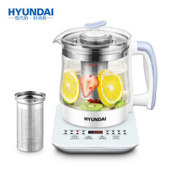 现代（HYUNDAI）养生壶多功能玻璃加厚电水壶烧水壶电热水壶煮茶器全自动花茶壶1.6L煮水壶BD-YS1802