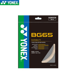 YONEX尤尼克斯yy羽毛球线高弹耐打清脆日本进口球线单根专业 BG65 琥珀色 一条装  耐打型