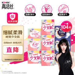 高洁丝（Kotex）放肆睡日夜组合9包104片（240*36+280*16+420*4+190*8+150*40）