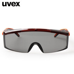 uvex护目镜透明防风沙骑行户外骑车摩托车打磨防飞溅防尘防护眼镜男女 9064246霓虹橙-黑色