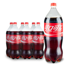 可口可乐 Coca-Cola 汽水 碳酸饮料 2L*6瓶 整箱装 可口可乐出品 新老包装随机发货