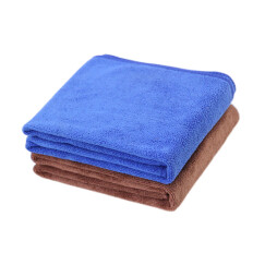 天气不错30*70加厚2条装洗车毛巾超细纤维擦车布擦车吸水清洁蓝咖汽车用品
