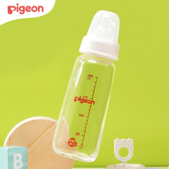 贝亲(Pigeon) 奶瓶 玻璃奶瓶 新生儿 标准口径玻璃奶瓶 婴儿奶瓶 200ml AA86 标准口径S码