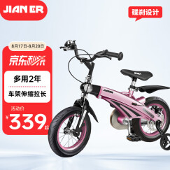 【可加长】健儿（jianer）儿童自行车男女小孩单车2-3-4-6-8岁脚踏车 经典款-公主粉(后轮碟刹) 16寸