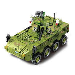 森宝积木二战军事系列坦克拼装玩具遥控99A主战坦克模型男孩军事玩具积木拼插中型坦克儿童节启蒙积木礼物 203115 ZBL-09步兵战车455颗粒