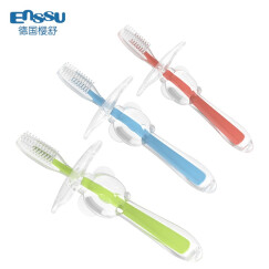 樱舒（Enssu）婴儿牙刷 儿童牙刷硅胶训练阶段宝宝软毛幼儿牙刷1-2-3岁 ES2900（颜色随机）
