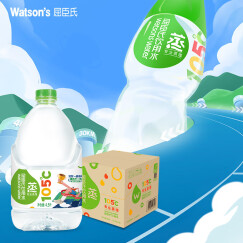 屈臣氏（Watsons）蒸馏水4.5L*4桶整箱装蒸馏制法纯净水大桶饮用水家庭装泡茶煲汤