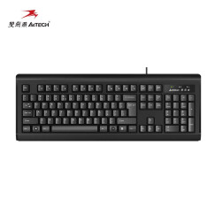 双飞燕（A4TECH) KB-8A 有线键盘 办公打字专用台式电脑笔记本外接薄膜键盘 USB接口 黑色