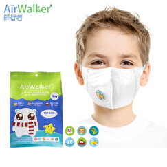 鲜行者 Airwalker 儿童呼吸阀口罩6只装 卡通系列男孩版防PM2.5防雾霾防风防尘保暖 5岁以上