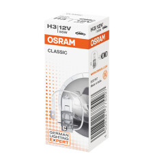 欧司朗(OSRAM) 汽车灯泡  大灯近光灯远光灯卤素灯H3  长寿型 12V (单支装)