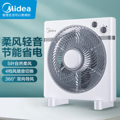美的（Midea）家用节能定时电风扇五叶台式转页扇办公室学生宿舍低噪台扇落地风扇 KYT30-15AW