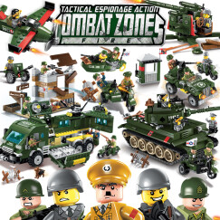 启蒙拼装积木军事系列立体拼插玩具男孩礼物飞机坦克野战军团全套