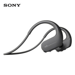 索尼（SONY）NW-WS413防水游泳跑步运动mp3音乐播放器一体耳机 4G(黑色)
