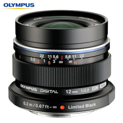 奥林巴斯（OLYMPUS）M.ZUIKO DIGITAL ED 12mm F2.0 广角定焦镜头 微单镜头 黑色 等效24mm