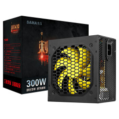 先马（SAMA）额定300W 刺客430电源（宽幅设计/支持背线/单路12V/5Vsb/单显卡接头/稳定长寿命/电脑电源）