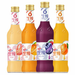 宏宝莱 【年货礼盒】300ml*12瓶4味果肉果汁饮料蓝莓芒果水蜜桃香橙整箱 4口味组合装12瓶