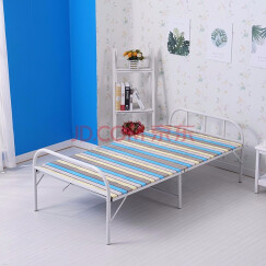 赛森 折叠床单人双人床1.2米1米1.5米硬板床午休床 A条纹款加厚120宽