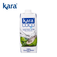 KARA100%椰子水500ml/瓶 富含电解质 快速补水进口果汁饮料0脂低卡