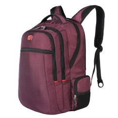 SWISSGEAR电脑双肩包 防泼水商务款15.6英寸双肩笔记本电脑包 男女学生书包背包 SA-0077紫色