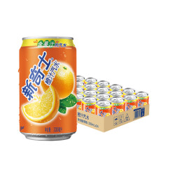 屈臣氏 （Watsons）新奇士橙汁汽水 碳酸饮料 含果汁的汽水 330ml*24罐 整箱装