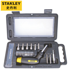 史丹利（Stanley）棘轮螺丝刀工具套装 紧固工具箱套装23件套 ST-03120