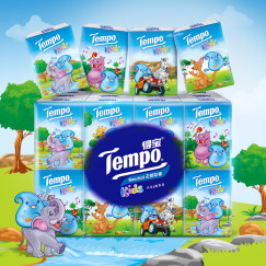 得宝(Tempo) 手帕纸 儿童版迷你24包*4层加厚*7张小包纸巾 天然无香