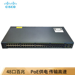 思科（Cisco）WS-C2960+48PST-S 48口百兆POE 交换机 新SKU:100006851138为WS-C2960+48PST-S 替换款！【点击查看】
