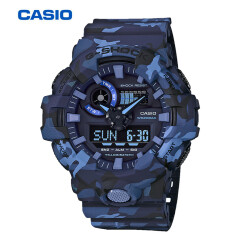 卡西欧（CASIO）手表 G-SHOCK 立体表盘迷彩风格 男士防水运动手表石英表 GA-700CM-2A