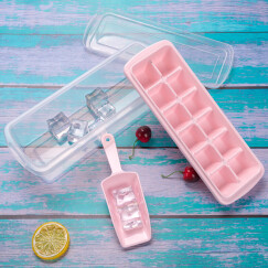 尚烤佳 冰格 冰盒 冰块模具 制冰器 冰块盒 冰箱制冰盒 含冰铲储冰盒12格