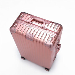 御旅全铝镁合金金属行李箱男万向轮商务拉杆箱女20寸旅行箱硬箱登机箱 玫瑰金铝镁合金 22英寸
