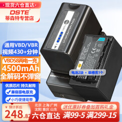 蒂森特（dste） 适用于松下HC-MDH3 PV100 EVA1 HC-X1500  HPX265 DVX200MC摄像机电池 VW-VBD58两电一充