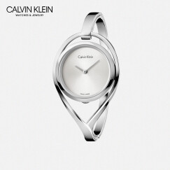 CK卡文克莱（CalvinKlein） LIGHT系列手表 银色钢表带手镯式石英女表 K6L2M116